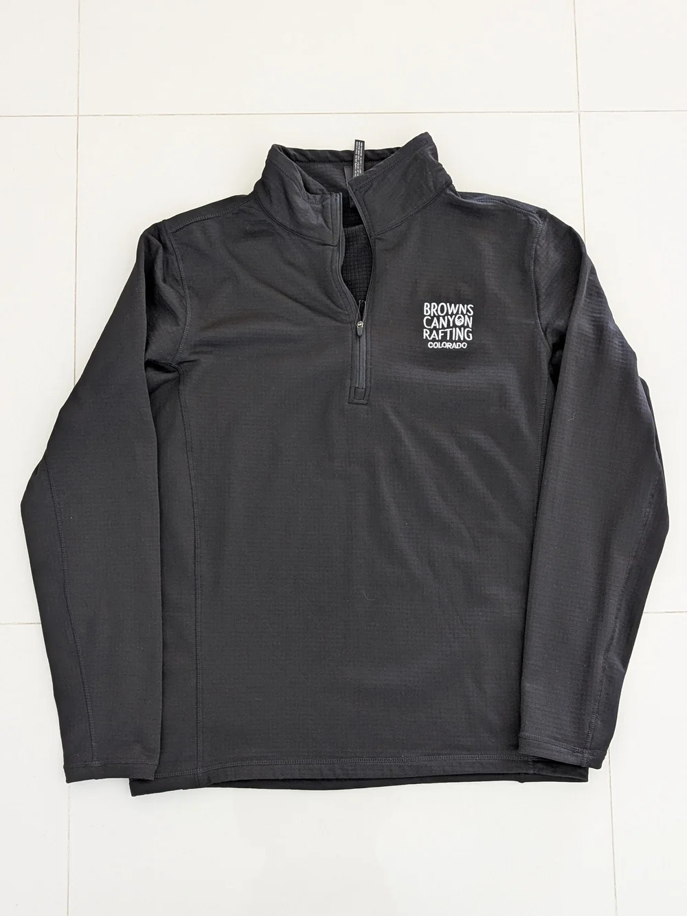 Landway Sweater Unisex M Black Quarter-Zip Fleece Lining Pullover Sport